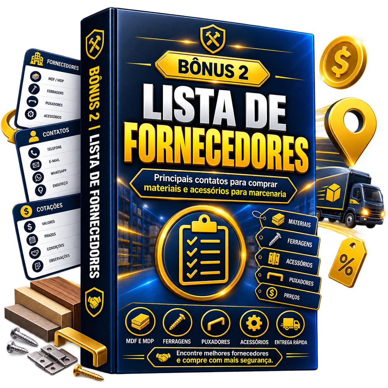 BÔNUS 2: Lista de fornecedores