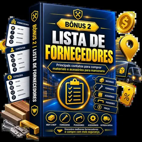 BÔNUS 2: Lista de fornecedores